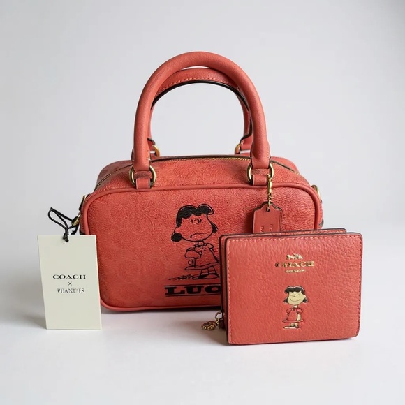 #852 Coach x Peanuts Women's Handbag and Wallet Set - Picture 1 of 2